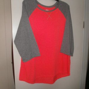 Orange and grey women's baseball shirt XXXL (22)